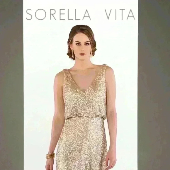 Sorella Vita Sequin Long Dress Gown - Picture 2 of 11